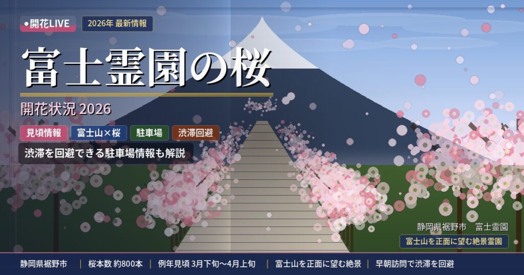 冨士霊園の桜の開花状況