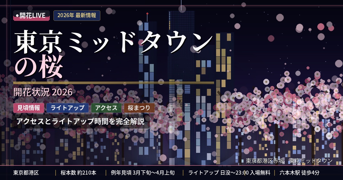 東京ミッドタウン桜の開花状況
