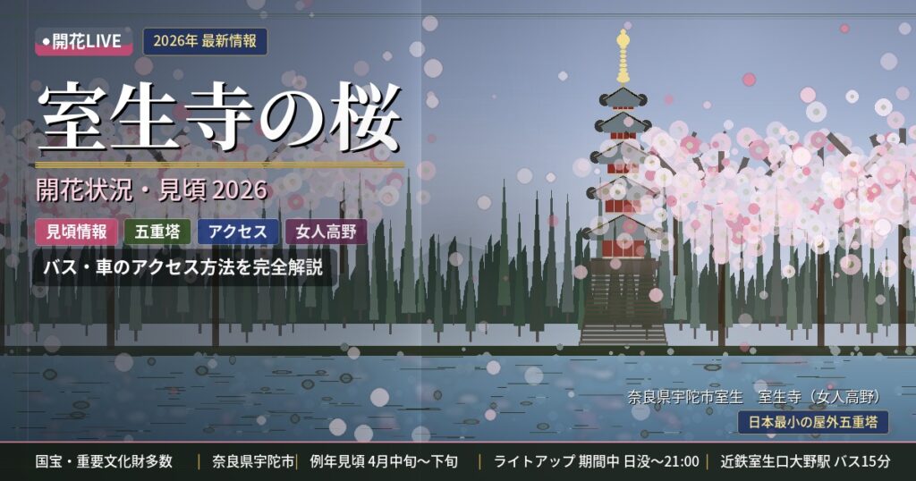 室生寺の桜の開花状況