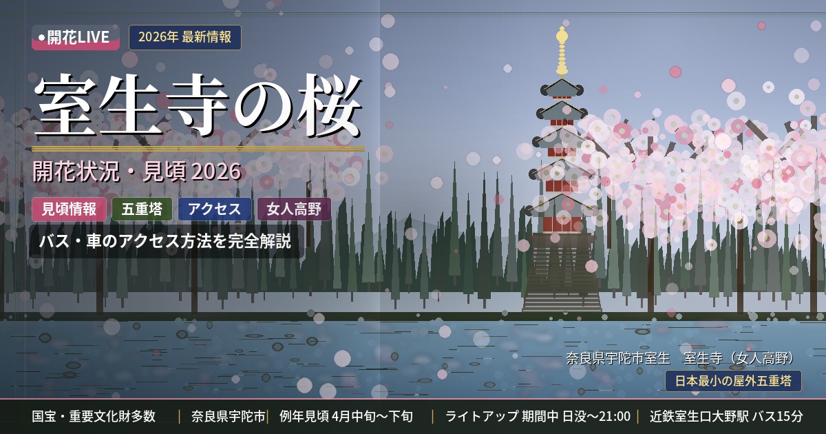 室生寺の桜の開花状況