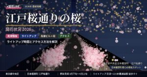 江戸桜通りの桜の開花状況