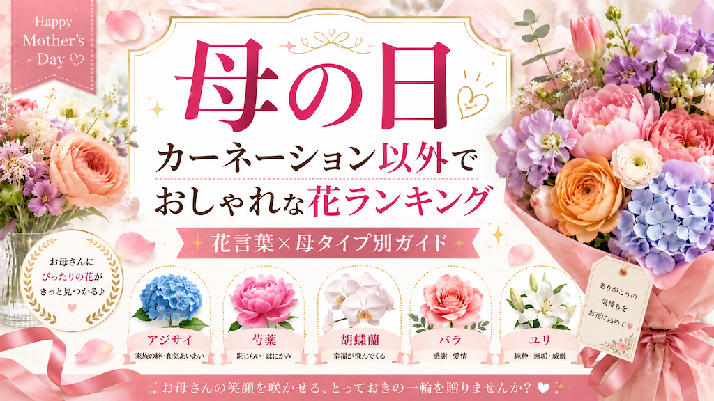 母の日カーネーション以外でおしゃれな花ランキング