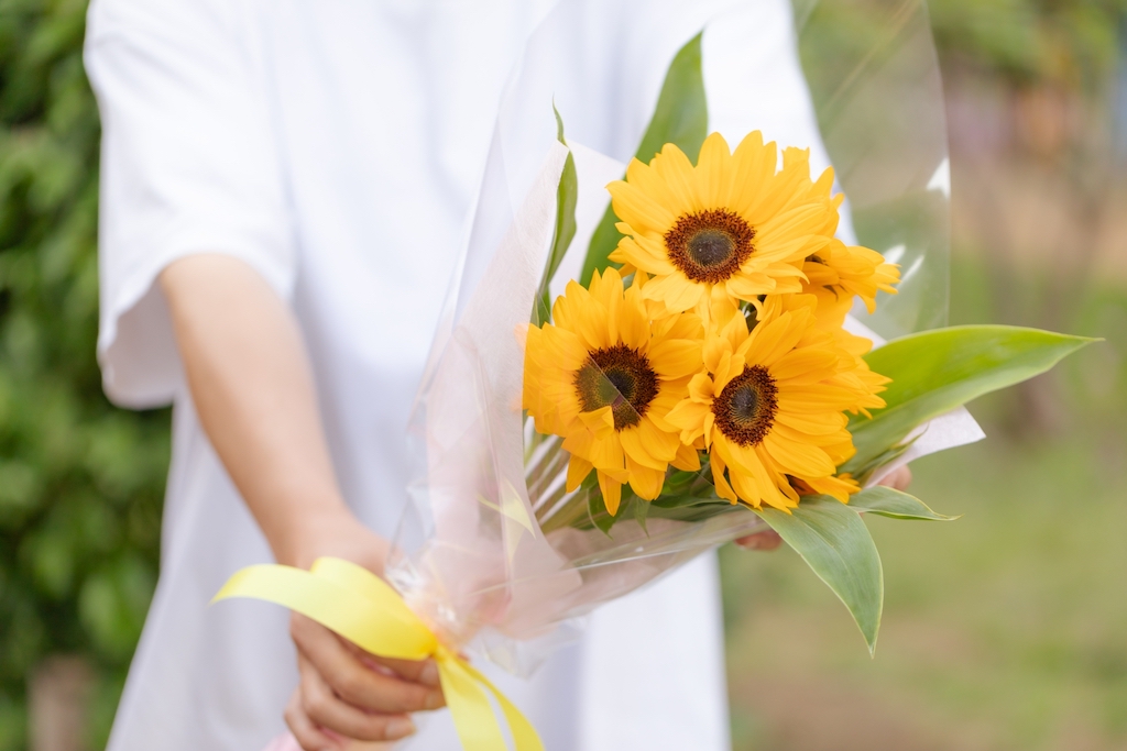 ひまわりの花束